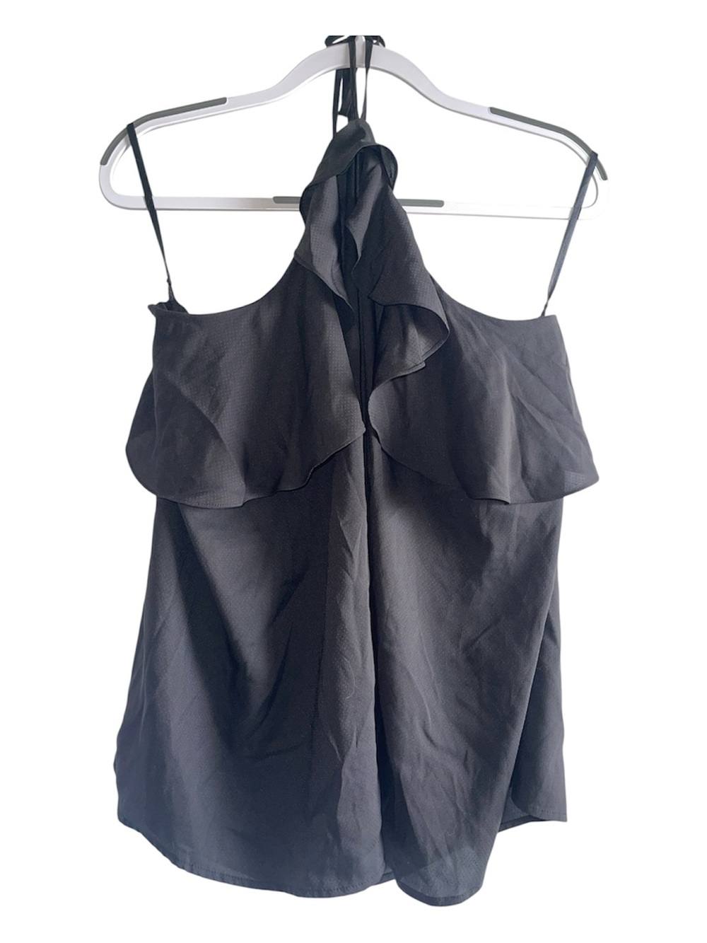 torrid Black Textured Halter Tank Top Tie Neckline Lightweight Size 2
